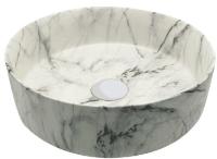 Раковина накладная круглая AZ3134ST МАТОВАЯ под мрамор Azario фото в интернет-магазине Русалия