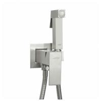 Гигиенический душ со смесителем встраиваемый Hansberge H3077NK, никель фото в интернет-магазине Русалия