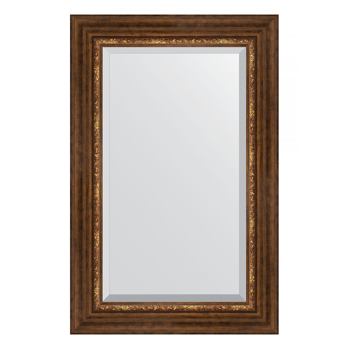 Зеркало настенное с фацетом EVOFORM в багетной раме римская бронза, 56х86 см, BY 3413