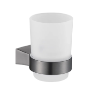 Стакан для ванной комнаты Shevanik SG5712T, оружейная сталь фото в интернет-магазине Русалия