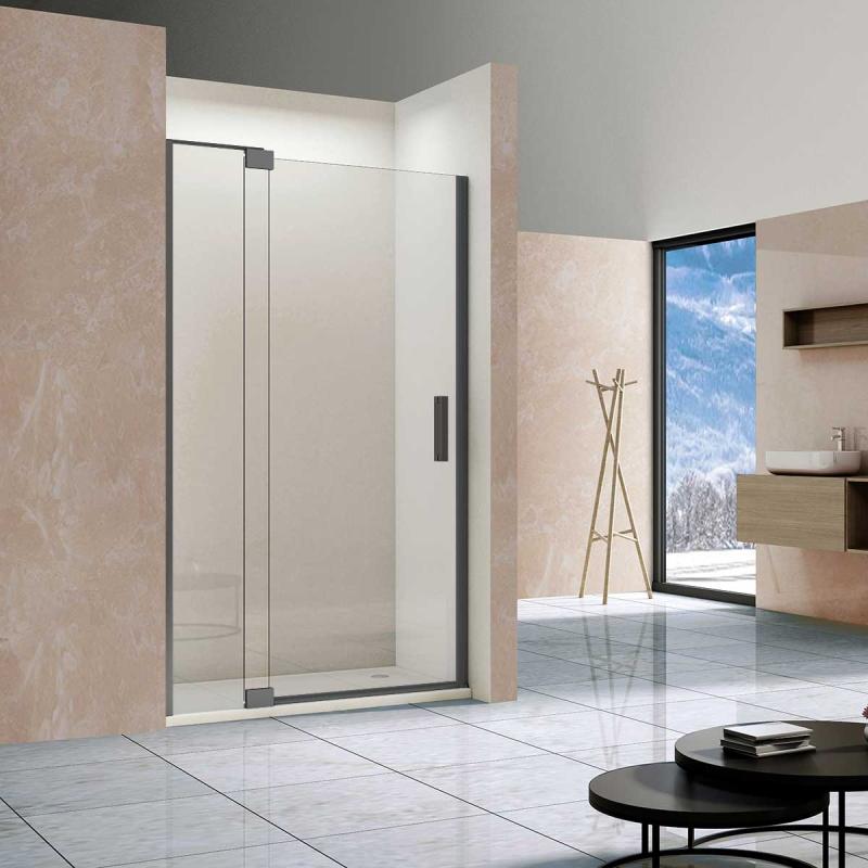 Душевая дверь Extra VDP-1E1112CLGM, 1100/1200, вороненая сталь, стекло прозрачное Vincea