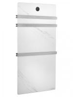 Полотенцесушитель электрический с каменной плитой Белый мрамор WONZON & WOGHAND STUTTGART, Брашированный никель (WW-A503-BR) фото в интернет-магазине Русалия