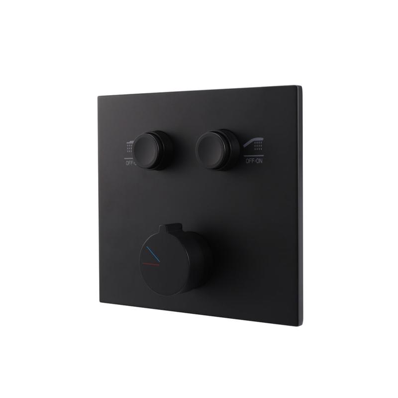 Встраиваемый смеситель для душа VSCV-421MB двухфункциональный, черный Vincea