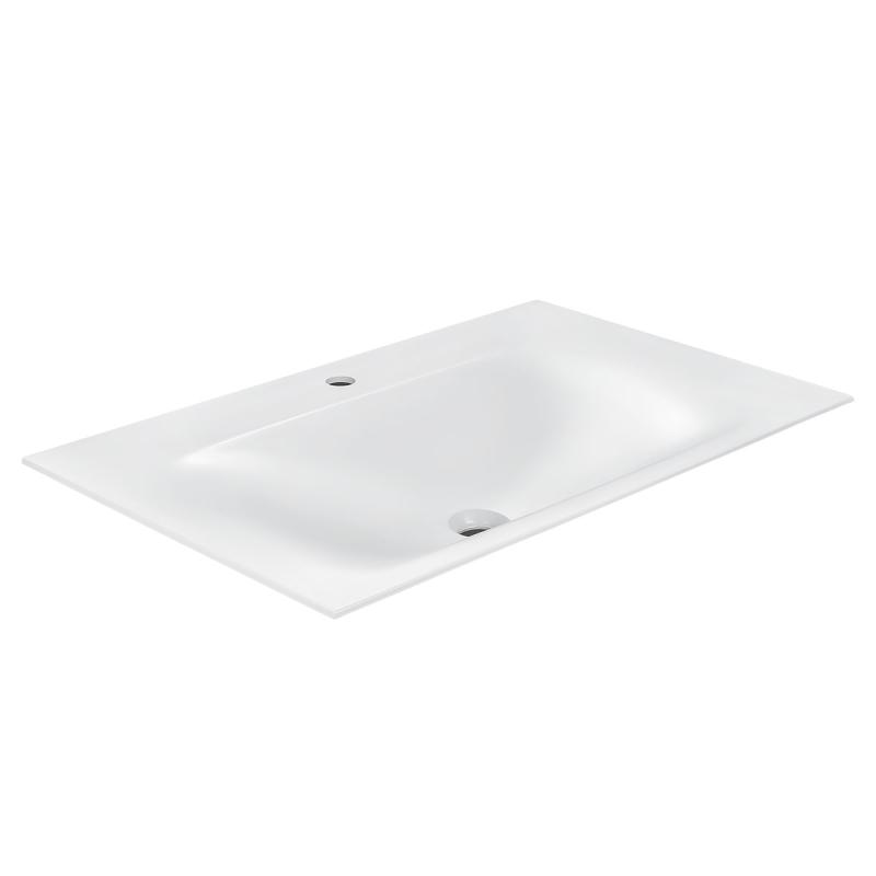 Раковина VCB-1F800W из искусственного камня, цвет белый Vincea