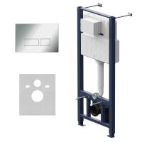 I012704.7051 Pro инсталляция для подвесного унитаза с пневматич клавишей Pro S пластик, глянц хром фото в интернет-магазине Русалия