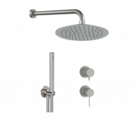 Душевая система Remer X Style INOX SSX92PS02UFM25, нержавеющая сталь фото в интернет-магазине Русалия