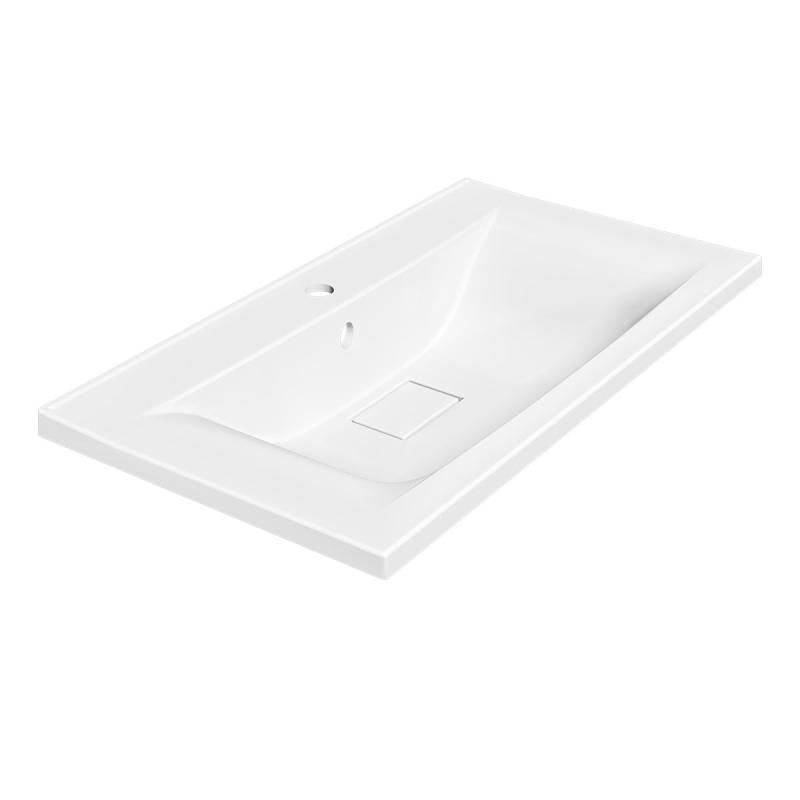 Раковина VCB-3M800W из искуственного камня, цвет белый Vincea