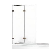 Шторка для ванны NEW TRENDY AVEXA GUNMETAL BRUSHED 130x150 EXK-3527 L (оружейная сталь) фото в интернет-магазине Русалия