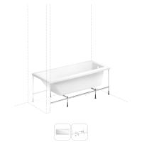 Акриловая ванна Rock 150х75х44 в наборе 2 в 1: акриловая ванна, металлический каркас S1-37070050 Lavinia Boho фото в интернет-магазине Русалия