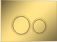 ESTI-O Клавиша смыва 246 х 165 мм, шампань/золото глянцевый, пластик IBERICA BLANCA фото в интернет-магазине Русалия