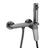 Гигиенический душ со смесителем Shevanik S4305T-1, оружейная сталь фото в интернет-магазине Русалия