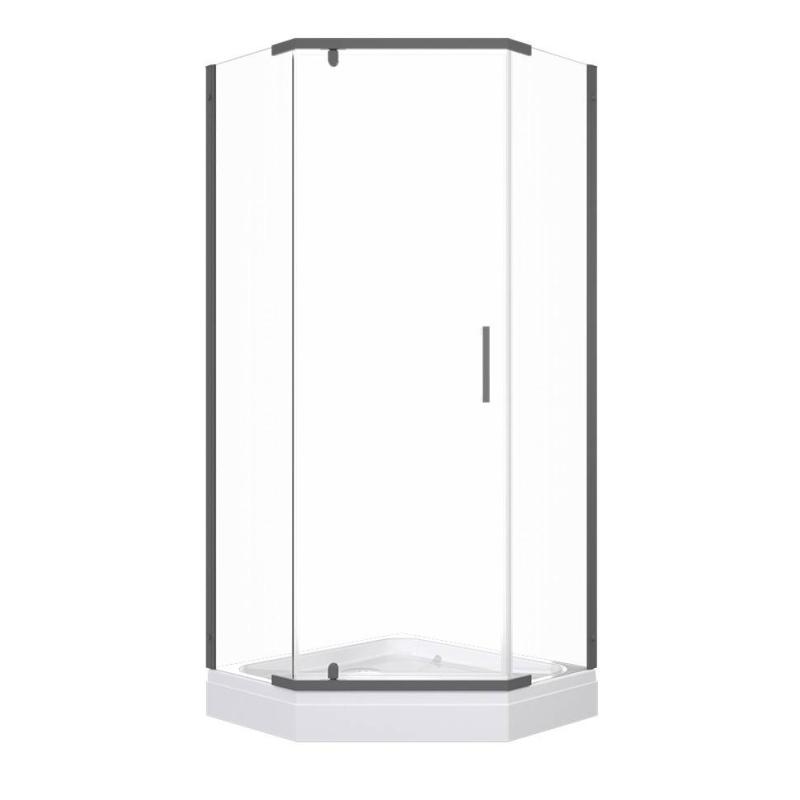 Душевой уголок «Дека-Графит», 100х100, пятиуг., низ. подд. (3 места+сифонD90мм) Тритон Щ0000073926