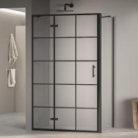 Душевой уголок RGW PA-77B L (PA-07B L + Z-050-2B + держатель O-204B) 1400x1000, профиль черный, стекло прозрачное фото в интернет-магазине Русалия