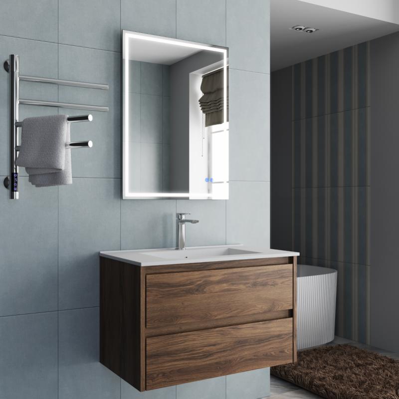 База под раковину Gio 800 подвесная, 2 выкатных ящика soft-close, C.Oak Vincea