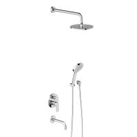 947510000 Apollo встраиваемая душевая система с ванно-душевым смесителем и изливом, хром Damixa фото в интернет-магазине Русалия