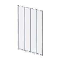 W80BS-100-140CT Like Шторка на борт ванны 100х140, поворотно-складная, хром, стекло прозрачное Am.Pm фото в интернет-магазине Русалия