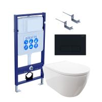SET AQUATEK ПОЛАРИС (рама AQUATEK Standard INS-0000012+унитаз ПОЛАРИС AQ0700-00 с тонким сиденьем soft-close+ крепеж KKI-0000002 +панель KDI0000017) фото в интернет-магазине Русалия