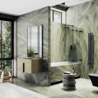 Шторка для ванны складная 3 секции 1400*750 Стекло 6 мм Сатин MGV-581-6 MaybahGlass фото в интернет-магазине Русалия