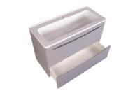 Тумба с раковиной Бергамо Мини 80 подвесная, Люкс антискрейч серый Style Line фото в интернет-магазине Русалия