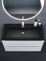 Раковина для ванной 100 см, Uperwood Classic Quartz, кварцевая, черная матовая, уголь 293020634 фото в интернет-магазине Русалия