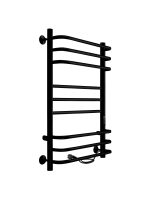 Полотенцесушитель электрический Brace Euro Lux б/п (electro) 70/40 (таймер, скр.монтаж, унив.подкл.R/L, Черный муар) INDIGO  LCBELE70-40BRRt фото в интернет-магазине Русалия