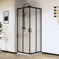 Душевой уголок City VSS-5CT8010CLB, 1000*800, черный, стекло прозрачное Vincea фото в интернет-магазине Русалия