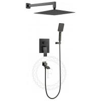 Душевая система встраиваемая FILARETE Waterfall FL1010BG, графит фото в интернет-магазине Русалия