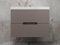 Тумба с раковиной подвесная "Матис 80", Classic 80, (2 ящика), тауп темный, ЭМАЛЬ ЛС-00002298 + ЛС-00000723 Style Line фото в интернет-магазине Русалия
