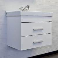 Тумба-умывальник Comforty Никосия 60П белый глянец с раковиной Fest 60 фото в интернет-магазине Русалия