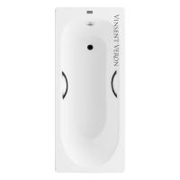Ванна чугунная Vinsent Veron Soissons 170x70x42 с дугообразными черными матовыми ручками VCN1707042H/VH0015BL фото в интернет-магазине Русалия