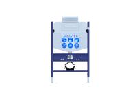 Инсталляция для подвесных унитазов низкая с верхней кнопкой INS-0000018 Aquatek фото в интернет-магазине Русалия