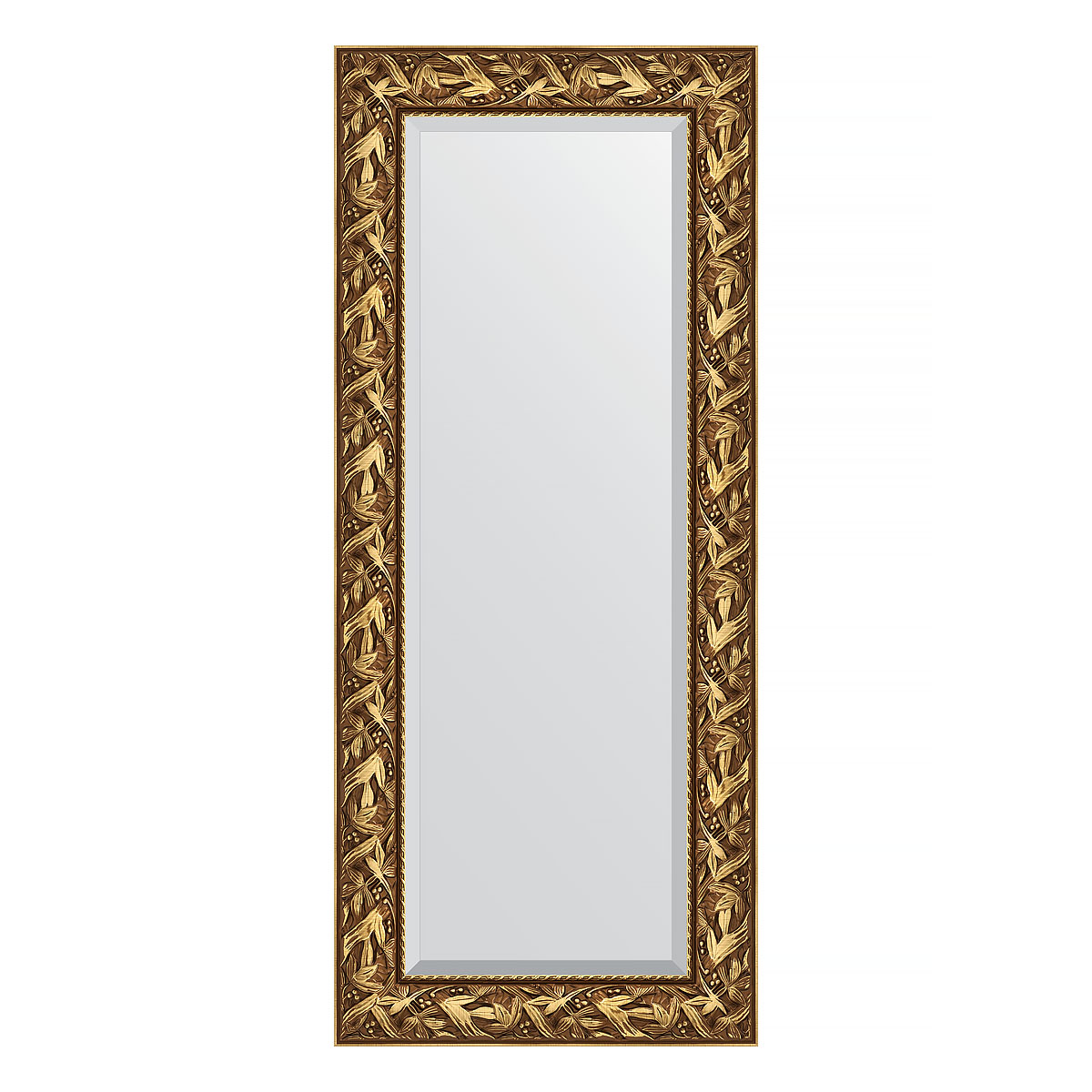 Зеркало настенное с фацетом EVOFORM в багетной раме Византия золото, 59х139 см, BY 3519
