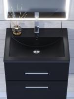 Раковина для ванной кварцевая Uperwood Foster Quartz 60х40,5х16,5 см, черная матовая, космос 291030054 фото в интернет-магазине Русалия