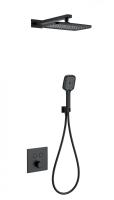 Душевая система с термостатом встраиваемая WONZON & WOGHAND, Черный матовый (WW-D2017-B-MB) фото в интернет-магазине Русалия