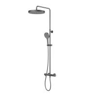 Душевая система IDDIS Duna с тропическим душем, изливом и термостатом, графит матовый (DUNGMSTi06) фото в интернет-магазине Русалия