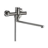 Смеситель для ванны с длинным изливом OLIVE’S Economy AKERO кругл. нержавеющая сталь (AK11221) фото в интернет-магазине Русалия