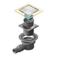 Точечный трап Pestan Confluo Standard 10х10 White Glass Gold (13000175) фото в интернет-магазине Русалия