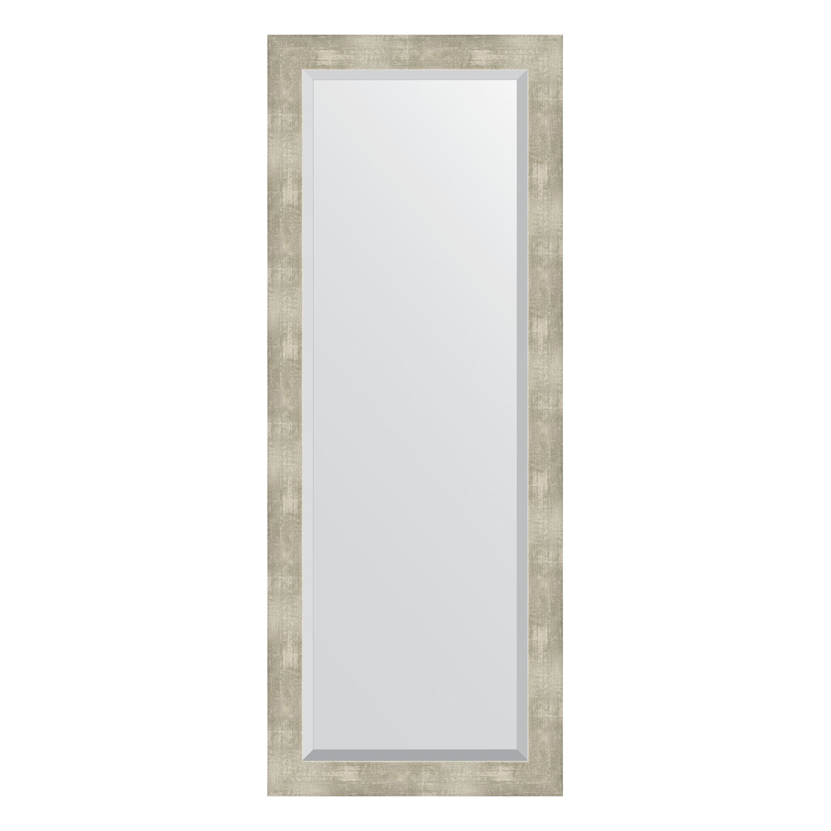 Зеркало настенное с фацетом EVOFORM в багетной раме алюминий, 51х131 см, BY 1159