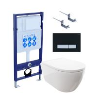 SET AQUATEK ПОЛАРИС (рама AQUATEK Standard INS-0000012+унитаз ПОЛАРИС AQ0700-00 с тонким сиденьем soft-close+ крепеж KKI-0000002 +панель KDI0000026) фото в интернет-магазине Русалия