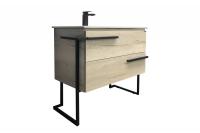 COMFORTY. Тумба-умывальник "Дюссельдорф-90" дуб дымчатый с рак. COMFORTY 9090EL фото в интернет-магазине Русалия