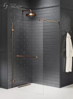 Душевое ограждение NEW TRENDY AVEXA COPPER BRUSHED 90x200 EXK-7168 (брашированная медь) фото в интернет-магазине Русалия