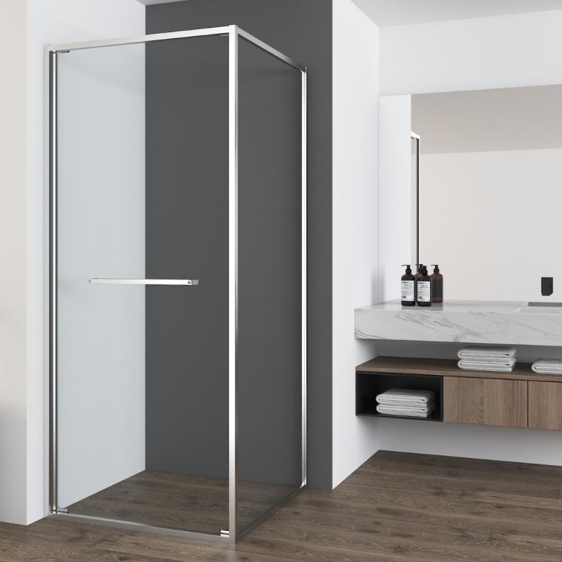 Душевой уголок Tesi VSRW-7TS9090CL, 900*900, хром, стекло прозрачное Vincea