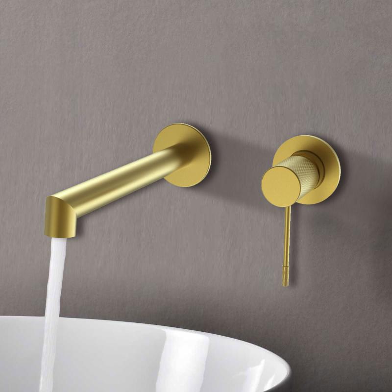 Смеситель для раковины Desire VBFW-1D1BG встраиваемый однорычажный, брашированное золото Vincea