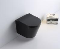 Унитаз подвесной CeramaLux B2330B черно-глянцевый фото в интернет-магазине Русалия