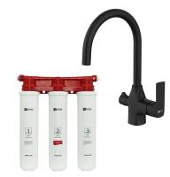 Комплект Lemark Смеситель LM7261BL для кухни + Фильтр BASIC для очистки воды от хлора и вредных примесей (LM7261BL085) фото в интернет-магазине Русалия