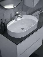 Раковина накладная для ванной Uperwood Luna 60х36х11,5 см, овальная, белая глянцевая 2911020344 фото в интернет-магазине Русалия