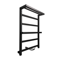 Полотенцесушитель электрический Forte с/п (electro) 80/50 (таймер, скр.монтаж, унив.подкл.R/L, Черный муар) INDIGO LEFPF80-50PBRRt фото в интернет-магазине Русалия