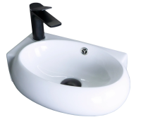 Раковина подвесная асимметричная Simple-N N9100R отв.слева 44*30 см GID фото в интернет-магазине Русалия