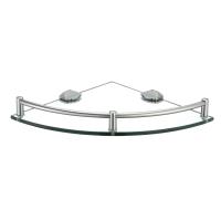 Полка угловая стеклянная Savol S-003011, хром фото в интернет-магазине Русалия