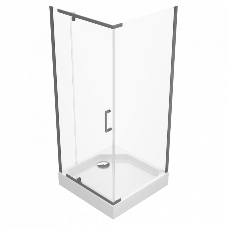 Душевой уголок «Терра-Графит», 90х90, квад. низ. подд. (3 места+сифонD90мм) Тритон Щ0000073935